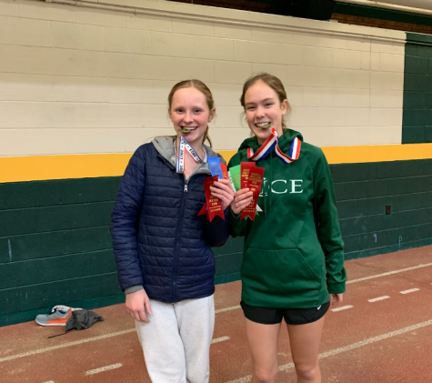 Left to Right: Elizabeth Cunningham and Evey Slavik at the 2023 State Championships at UVM. (Photo/Elizabeth Cunningham, Evey Slavik)