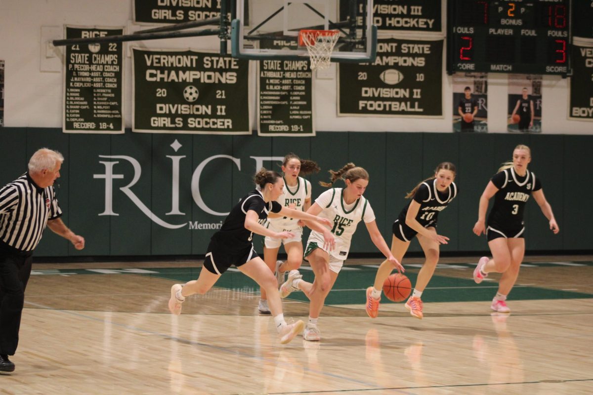 Sophomore Sara Guidice breaks away at the Girls Basketball Senior Game, February 17, 2026.