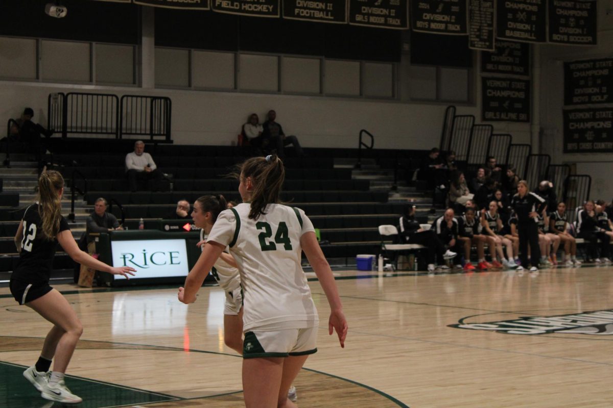 Sophomore Lucy Barndt on defense at the Rice Senior Game, February 17, 2026.