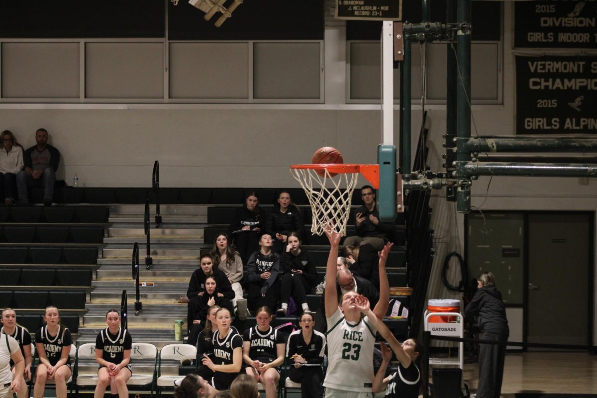 Senior May Biggins goes up for the rebound in the fourth quarter of her Senior Game, February 17, 2026.