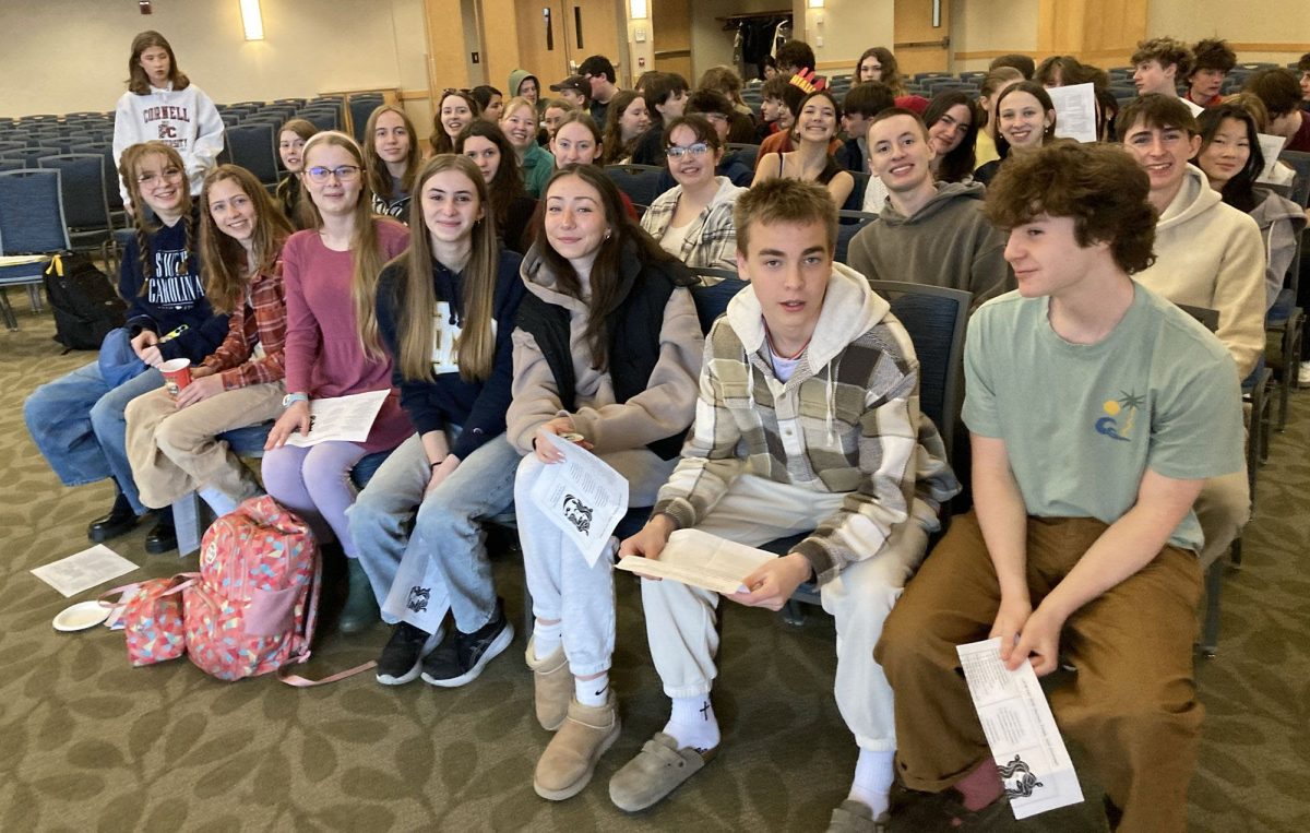 Rice Latin students waiting for skit performances at Latin Day. (Photo/John Cirignano)